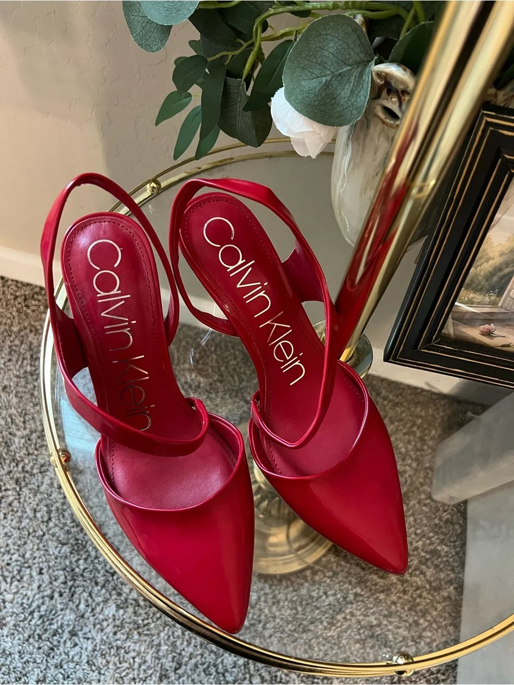 Calvin Klein glossy red